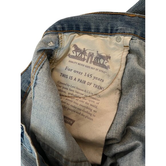 Levi's 569 Loose Straight Leg Blue Jeans Men's Size 38x30 Relaxed Fit Denim - Picture 3 of 11